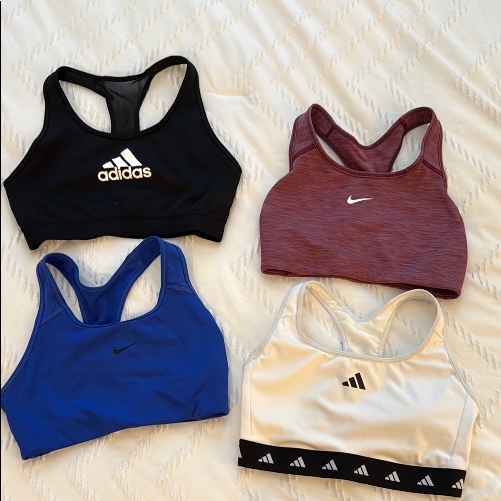 Adidas Black and Purple Sports Bra Intimates & Sleepwear